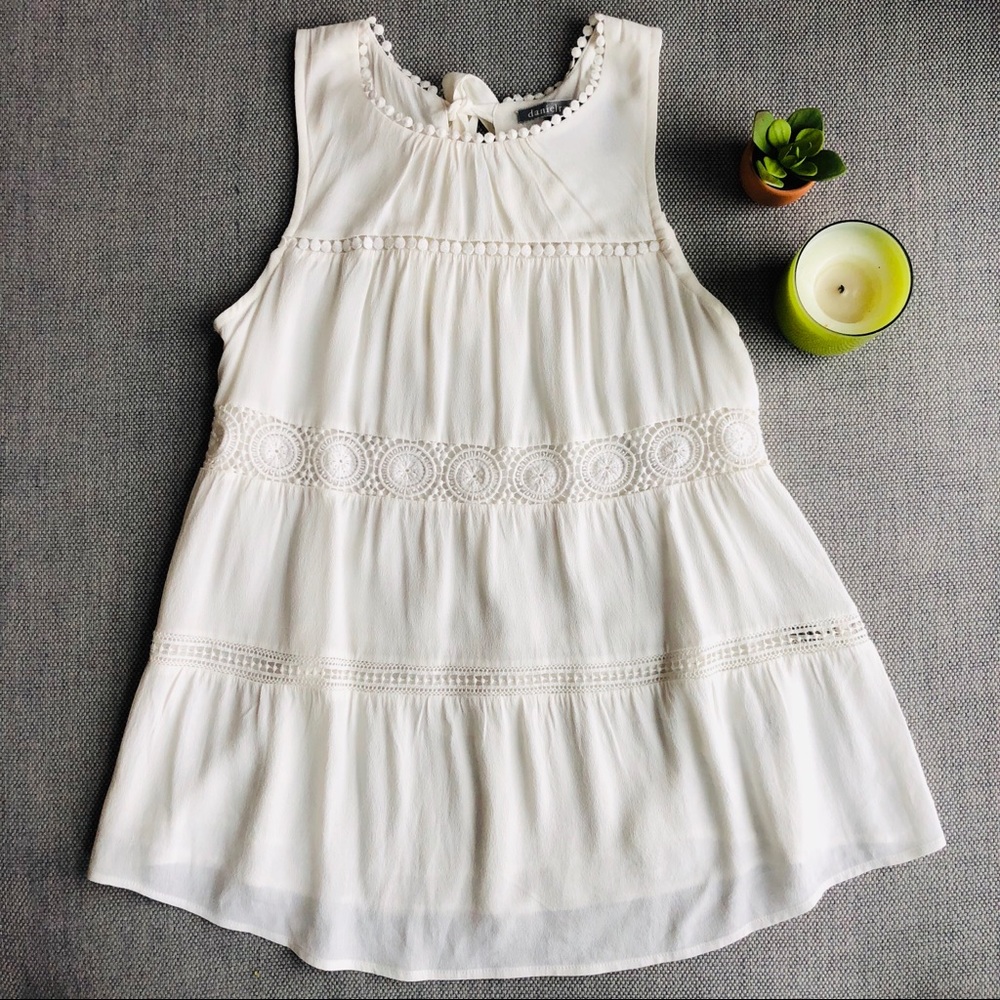 Daniel Rainn Lace Inset Maternity Swing Tank